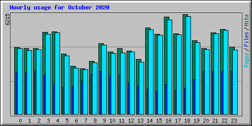 Hourly usage for October 2020