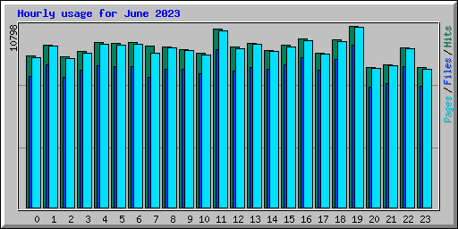 Hourly usage for June 2023