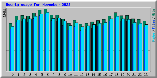 Hourly usage for November 2023