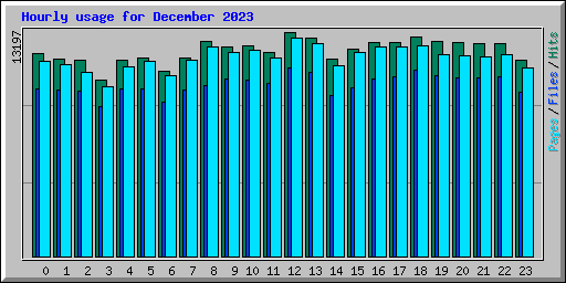 Hourly usage for December 2023