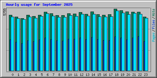 Hourly usage for September 2025